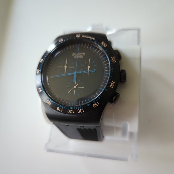 NEW Swatch Irony Blue in Dark Chronograph Men Watch YOB103 - Picture 10 of 12